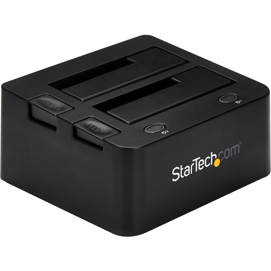 StarTech.com Dual-Bay USB 3.0 to SATA and IDE Hard Drive Docking Station, 2.5/3.5" SATA III and IDE (40 pin), SSD/HDD Dock, Top-Loading