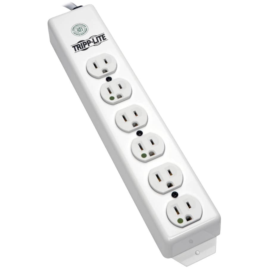 Tripp Lite by Eaton Safe-IT Medical-Grade Power Strip, UL 1363, 6x Hospital-Grade Outlets, Antimicrobial, 6 ft. Cord