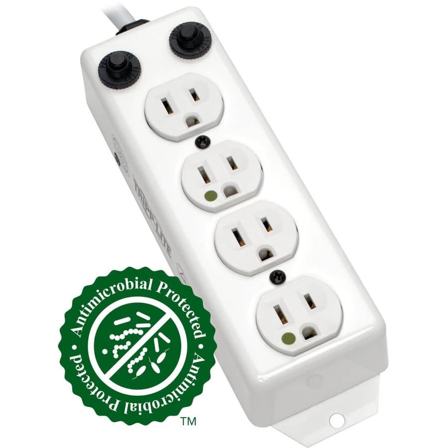 Tripp Lite by Eaton Safe-IT UL 1363A Medical-Grade Power Strip for Patient-Care Vicinity, 4x 15A Hospital-Grade Outlets, 2 ft. Cord