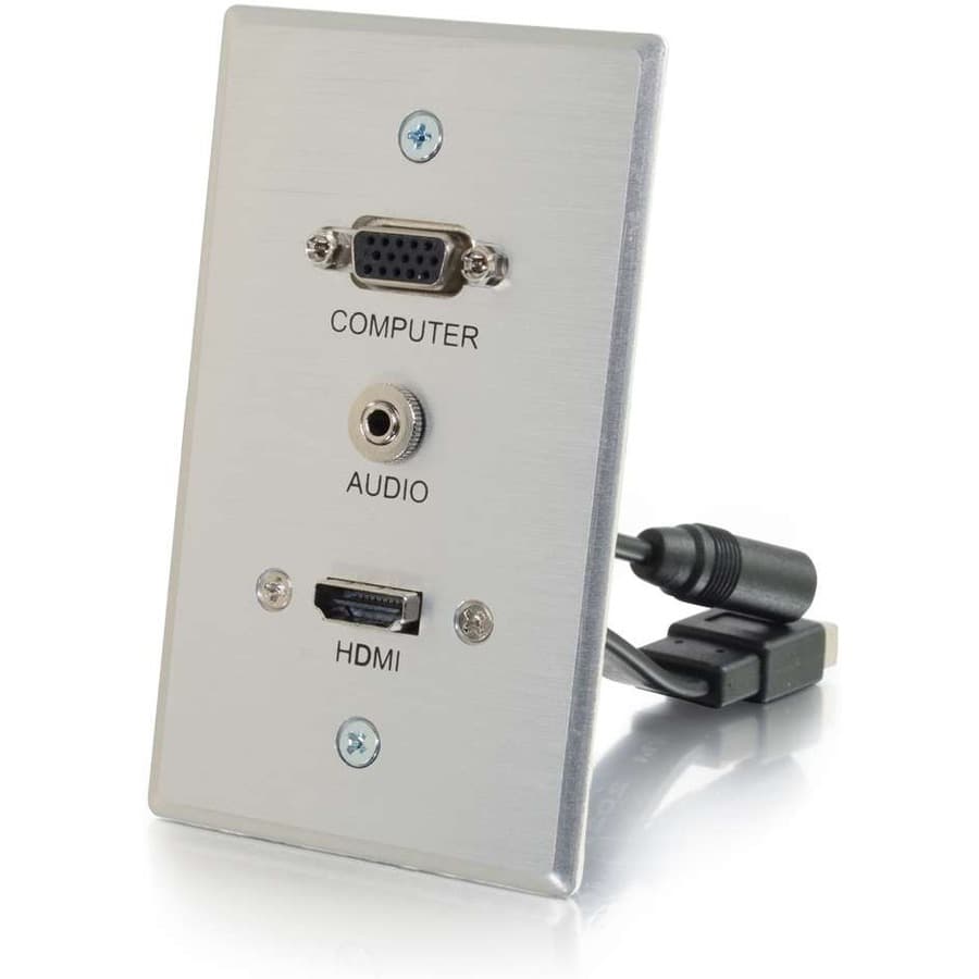 C2G HDMI & VGA 3.5mm Pass Through Wall Plate