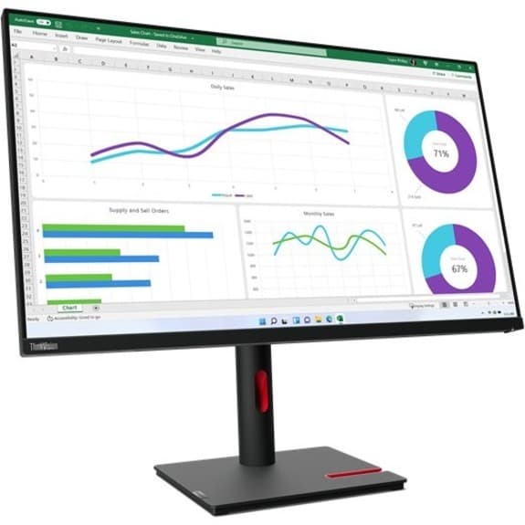 Lenovo ThinkVision T32h-30 32" Class Webcam WQHD LED Monitor