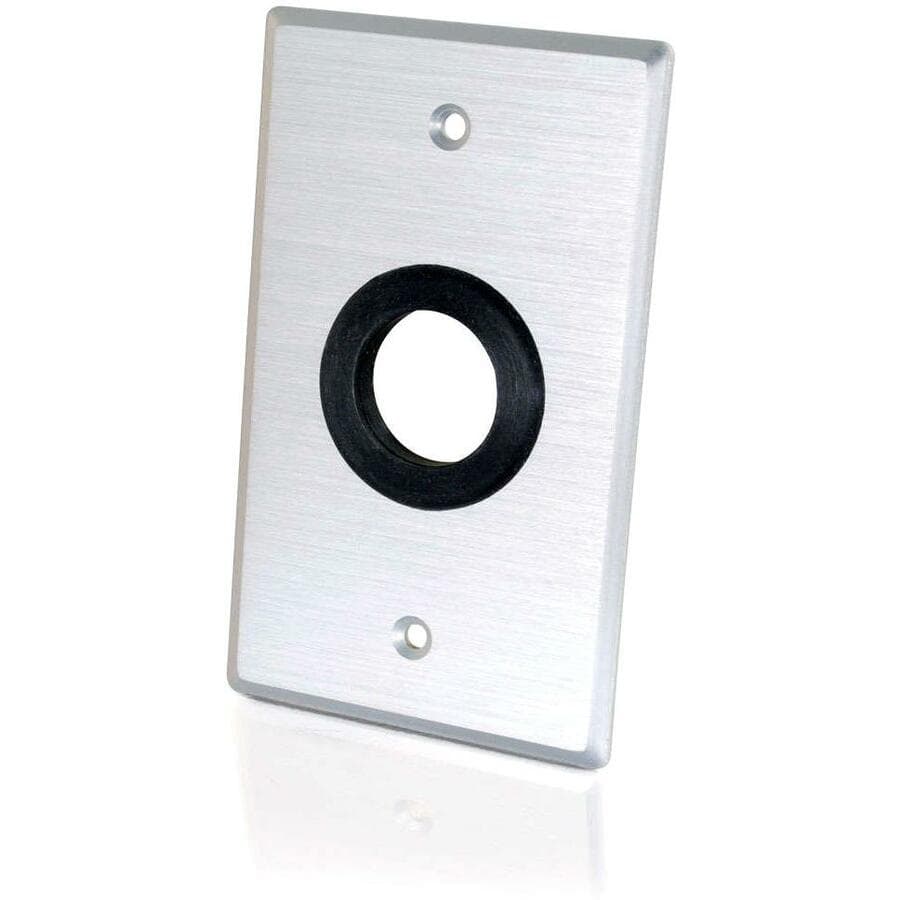 C2G 1in Grommet Cable Pass Through Single Gang Wall Plate