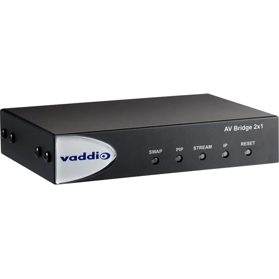 Vaddio AV Bridge 2x1 Video and Audio Mixer for Video Conferencing