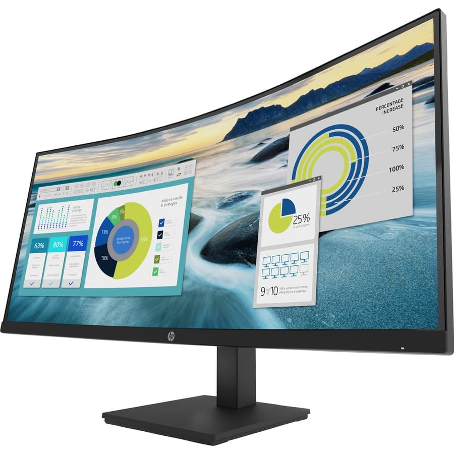 HP P34HC G4 34" Class WQHD Curved Screen LCD Monitor