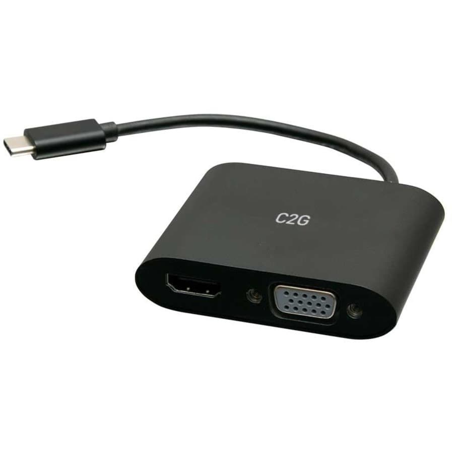 C2G USB C to HDMI & VGA Dual Monitor Adapter