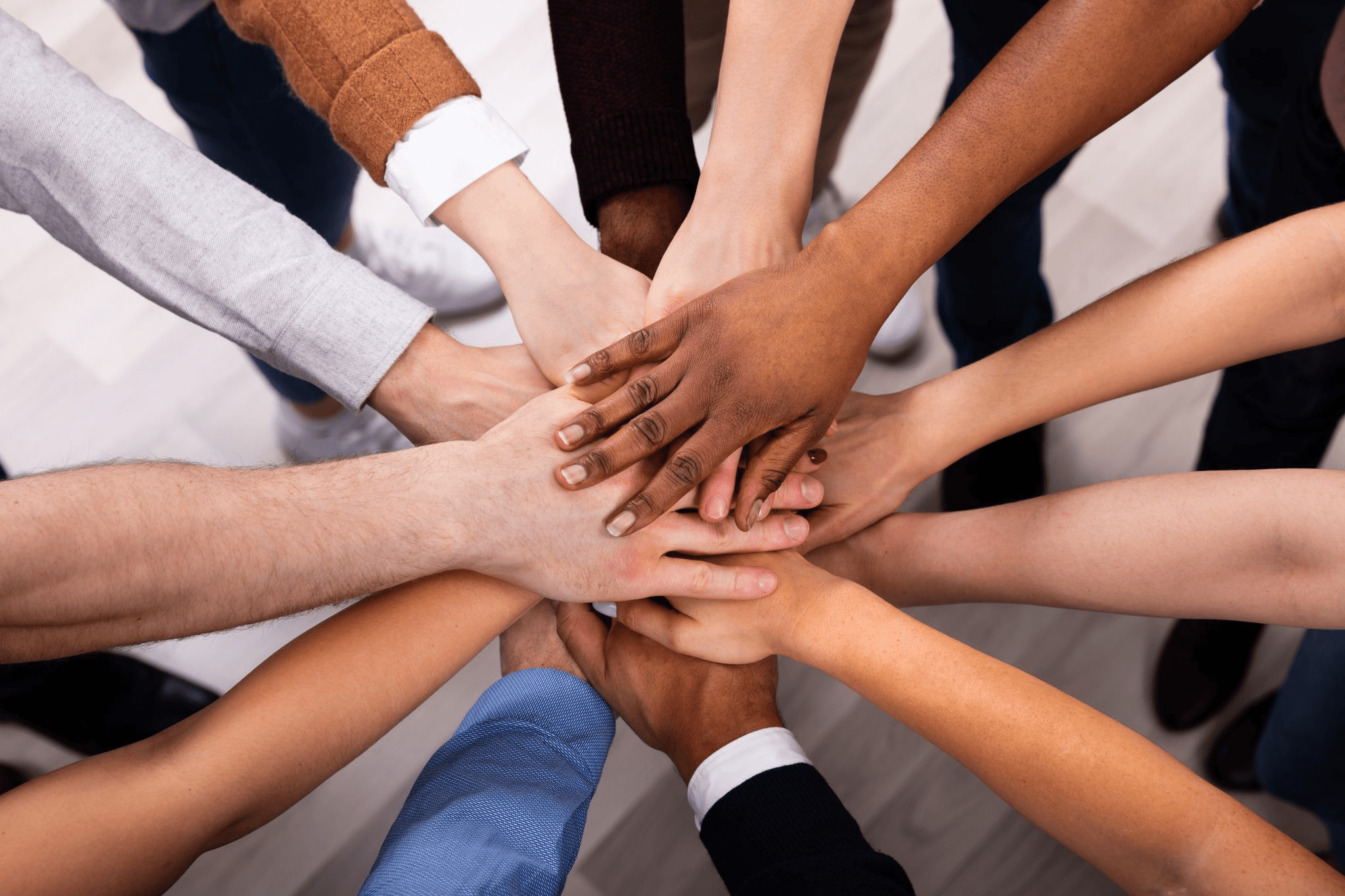 Hands together partnership image